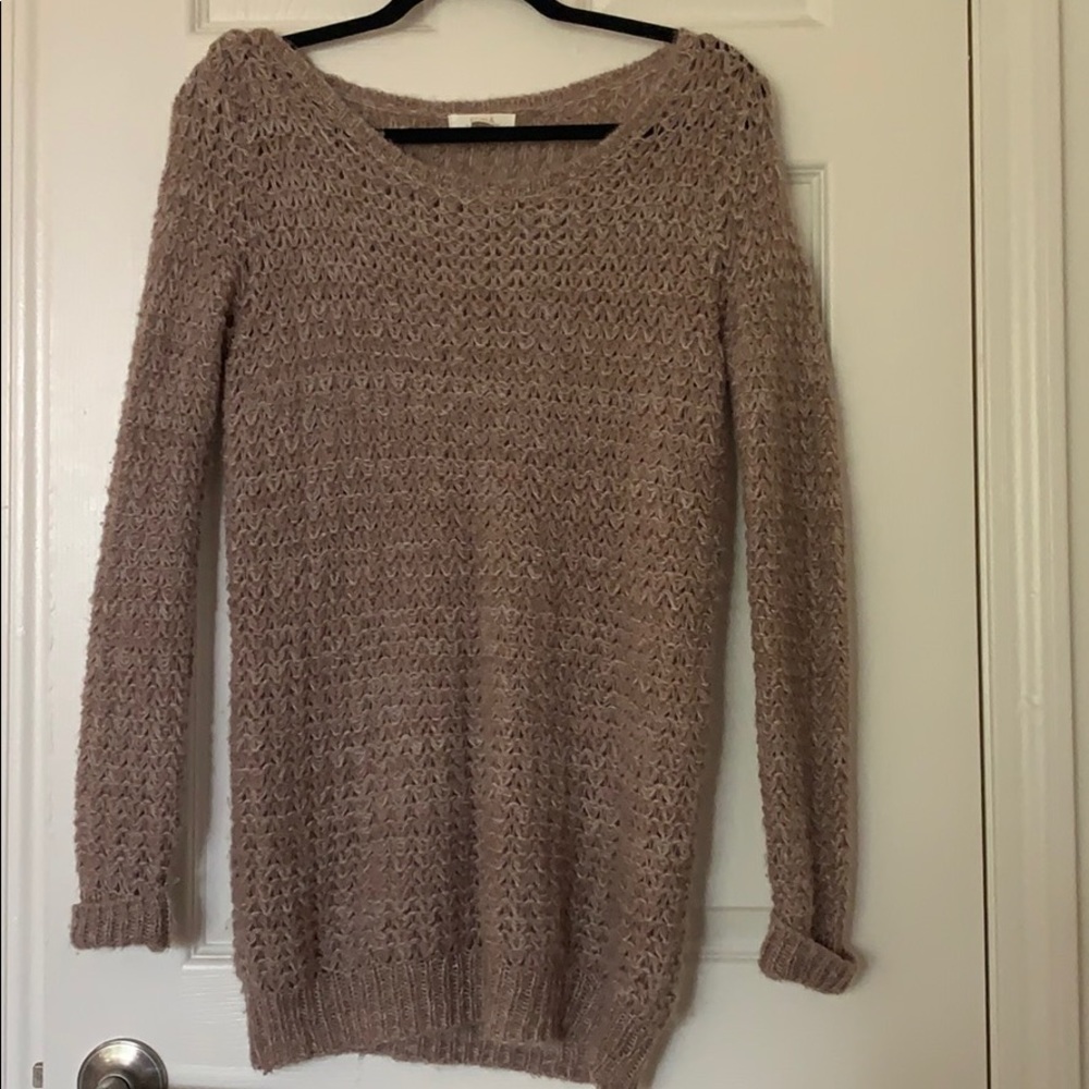 Tan knit sweater